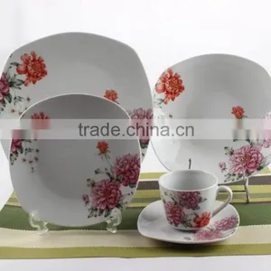 20 Pcs Ceramic Square Dinner Set,ceramic Houseware thumbnail-3