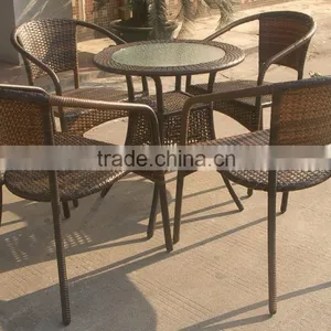 Outdoor Furniture Elegant Handmade Rattan Chairs Table Patio Coffee Garden Set YC021R YT47A thumbnail-3