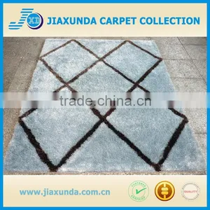 Circle Round White Black Grey Color Mix Long Pile Oversize Home Decor Shaggy Carpet thumbnail-3