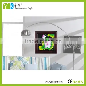 Lotus Flower Carved and Painted Home Etc Wooden Photo Picture Frame for Wall Decoration thumbnail-5