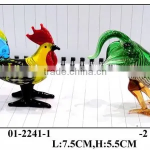 Colorful Glass Cock for Easter Gift thumbnail-1