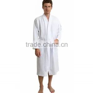 Cotton Bathrobe Waffle Middle Grid Bathrobe thumbnail-1