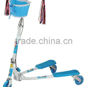 MINGBANG 2015 V Hot Sale and Freestyle Swing Scooter With Handle Brake System and Bell Children Trike thumbnail-1