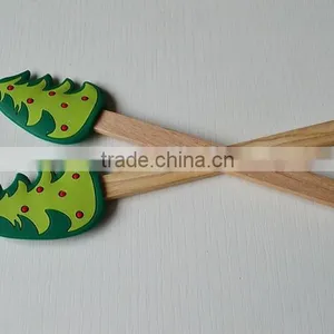 Christmas Silicone Spatula Scraper With Bamboo Handle For Xmas thumbnail-2