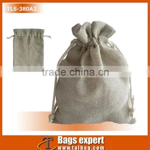 Promotional Nature Cotton Linen Drawstring Pouch thumbnail-1