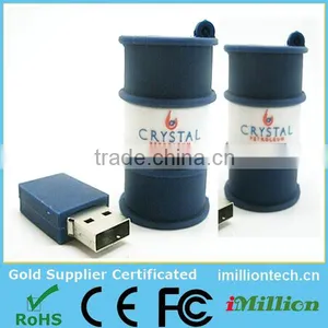 4GB Hot Selling PVC Oil Drum Shape USB Pendrive thumbnail-1