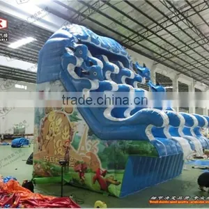 Big Size Customized Ocean Water Amusement Inflatable Swimming Pool Slide For Sale thumbnail-1