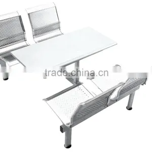 2013 Fashion Design Stainless Steel Airport Dining Table and Chairs thumbnail-1