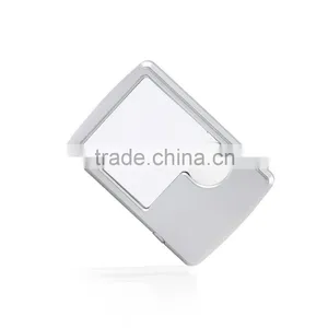 Bijia 2015 High Quality Mini Card Shape Glass Reading Magnifier 3X 6X Magnifier With Led Light thumbnail-1