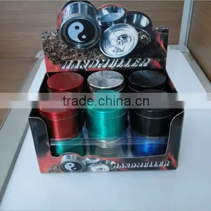 Tobacco Grinder Metal Herb Grinders, 4 Parts Grinder, Zinc Alloy , Mixed Colors, Custom Available thumbnail-3