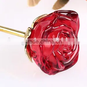Natural Crystal Flower Golden Rose Flowers thumbnail-4