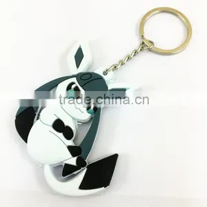 Wholesale Keychain Customer Animation Shaped PVC Key Ring thumbnail-6