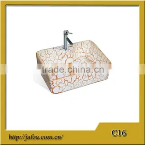 C16 Artistic Basin Ceramic Bathroom Rectangular no Hole Basin, Hand Washing Basin thumbnail-1
