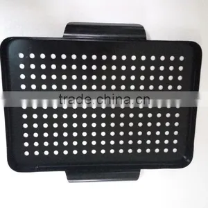 Black Steel Painting Wicker Fishing Creel Basket thumbnail-3