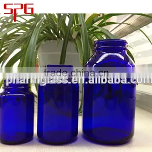 Cobalt Blue and Green Color Glass Bottles Series thumbnail-1