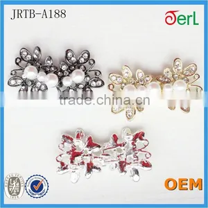Rhinestone Bridal Pearl Buckles thumbnail-1