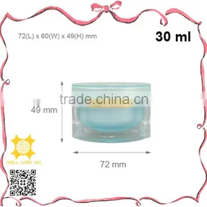 30ml Easy Carry Royal Blue Cap Clear Acrylic Jar thumbnail-2