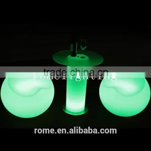 Waterproof Plastic Led Light Sofa Color Change Bar Furniture Apple Stool Plastic Led Bar Stool thumbnail-1