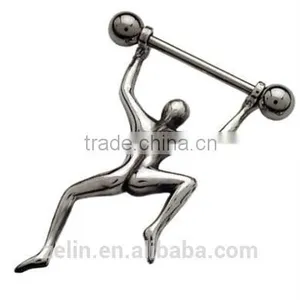 Fashion Nipple Ring, Body Piercing Jewelry Man Shape Nipple Ring thumbnail-1