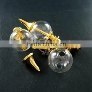 20mm Glass Ball in Gold Plated Brass Vial Pendant DIY Glass Dome Bottle Charm Supplies 1850196 thumbnail-1