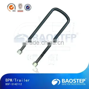 BPW Hot Dip Galvanized M16 M24 u Bolt Drawing thumbnail-1