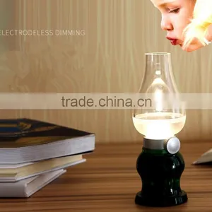 LED Blowing Control Lamp Retro Kerosene Lamp USB Rechargeable Lamp LED Blow On-off Night Light thumbnail-5
