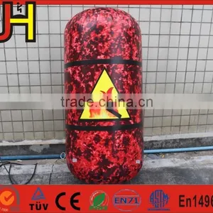 EN14960, SGS, CE 0.6MM PVC Tarpaulin Oil Barrel Inflatable Paintball Bunkers For Sale thumbnail-1