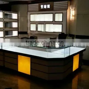 Indian Carved Solid Wood Furniture Kiosk for Jewelry Store Interior Decoration thumbnail-3
