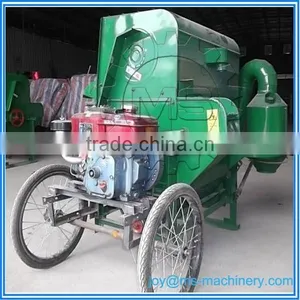 Small Mobile Gasoline Engine Driven Paddy Rice Thresher thumbnail-6