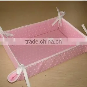 Rectangle Folding Washable Woven Fabric Baking Bread Basket thumbnail-1