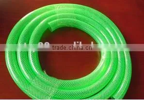 Green Braided Flexible PVC Hose Pipe for Water Air Oil Gases Reinforced thumbnail-1