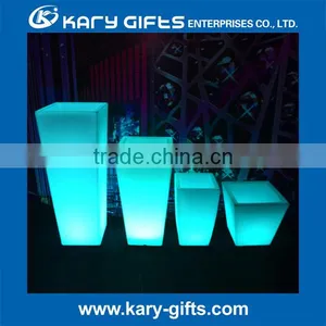 Square Column Led Flower Pots, Led Light Flower Pot, Decorative Plastic Plant Pots thumbnail-1