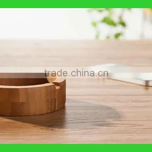 Custom Round Bamboo Ashtray Bamboo Ashtray thumbnail-3