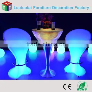 Led High Stool Bar Chair Remote Control 16 Color Change Led Chair/led Bar Stool thumbnail-4