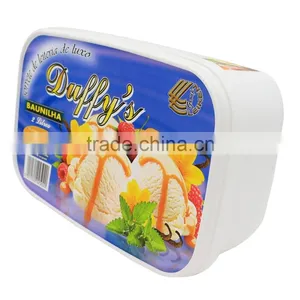 IML Printing PP Plastic Ice Cream Box,2L Rectangle Ice Cream Packaging Container Manufactures thumbnail-3
