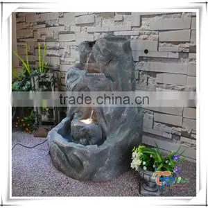 Rock Antique Garden Outdoor Water Fountain Resin Waterfall Feature thumbnail-1