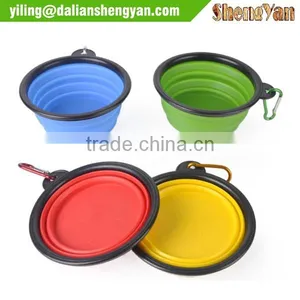 Folding Pet Bowl Travel Pet Cup With Carabiner Silicone thumbnail-2