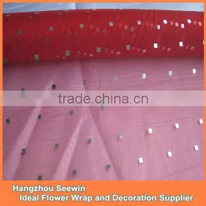 Cheap Red Organza With Sequins Table Cloth Roll thumbnail-1