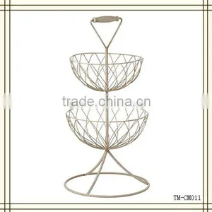Hot Sell 2-tier Metal Fruit Basket thumbnail-1