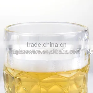 Popular Design Clear Glass Beer Mug With Handle thumbnail-2