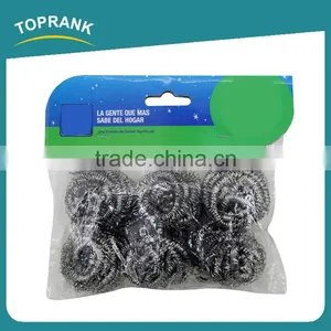 Toprank Manufacturer High Quality Kitchen Cleaning Stainless Steel Pan Pot Scourer Cleaning Ball Mesh Wire Scrubber thumbnail-1
