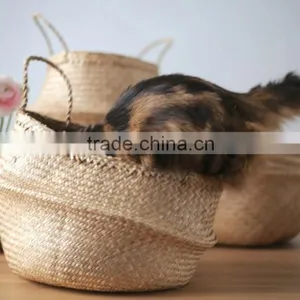 Natural Seagrass Belly Baskets/ Seagrass Laundry Baskets thumbnail-1