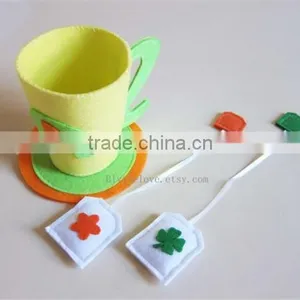 2017 Felt Kids Play Food Place Mat Elephant Cup Teabag Made in China thumbnail-1