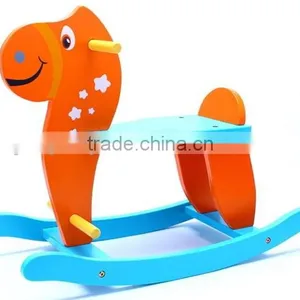 Wooden Rocking Walking Horse Toy Baby Kids Children Equipment Parts Product Wholesale Interior Decoration China Supplier thumbnail-1