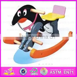 2015 Wooden Christmas Gift Child Rocking Horse,Kid Toy Wooden Rocking Horse,Wooden Animal Rocking Horse for Baby Riding WJY-8202 thumbnail-2
