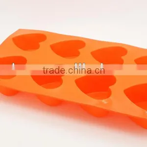 8 Pcs Heart Shape Silicone Muffin Baking Mould CK-SL013 thumbnail-1