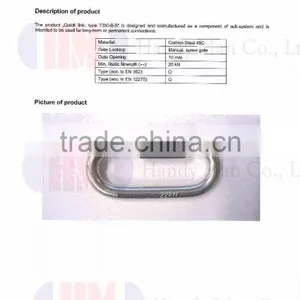 CE EN354 Load 25kN Stainless Steel Quick Link thumbnail-4