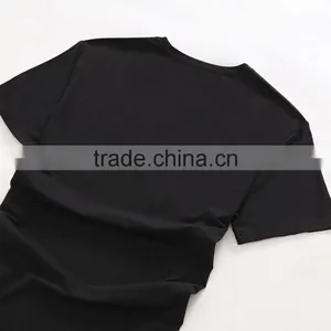 Custom Factory Black Printing Plain Men Cotton t Shirt thumbnail-5