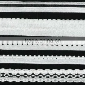 Custom High Quality White Crochet Nylon Spandex Sewing Elastic Rubber Tape for Underwear thumbnail-1