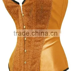 New Feeling Whole Sale Cheap Halloween Hot Sale Mature Women Burlesque Waist Cincher Corset Purple Red Green Golden Blue Color thumbnail-6